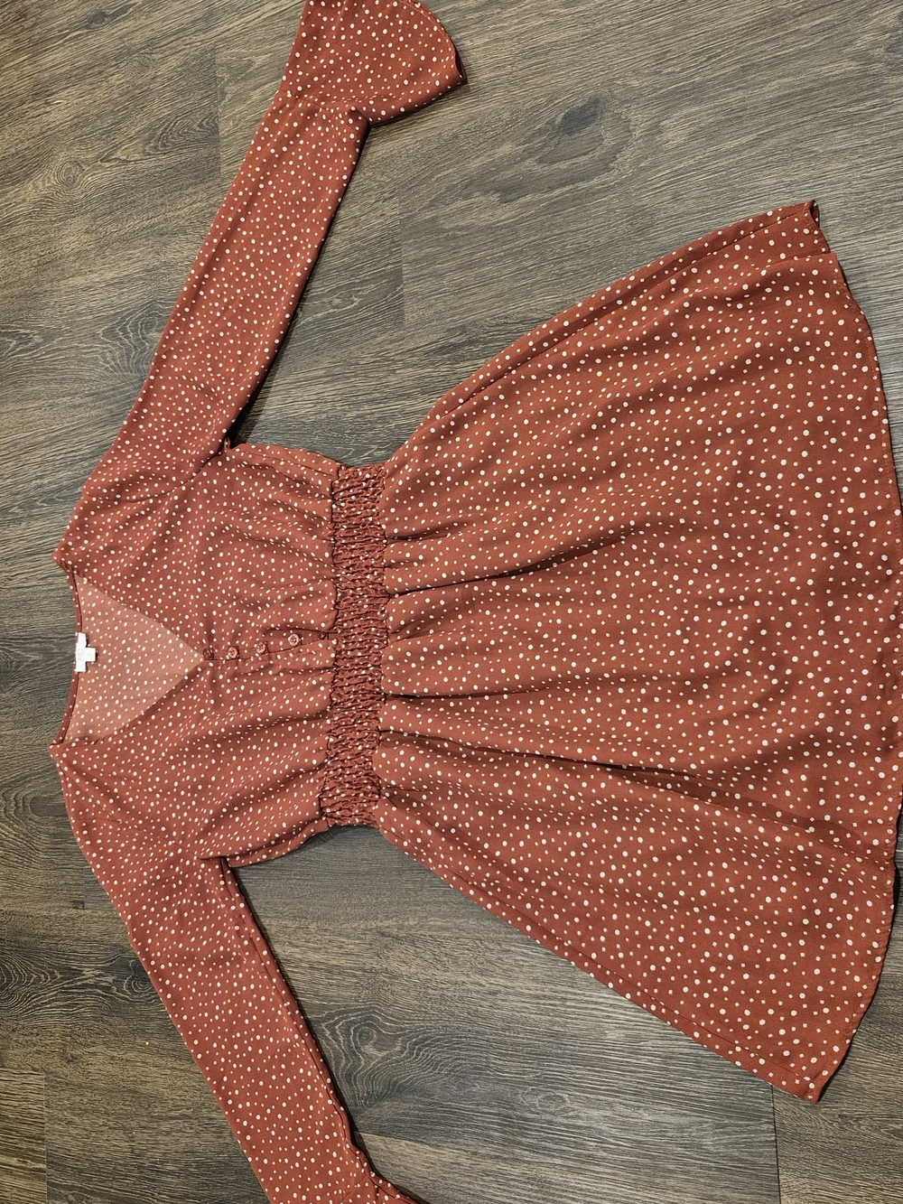 Polkadot Bell Sleeve Mini Dress
